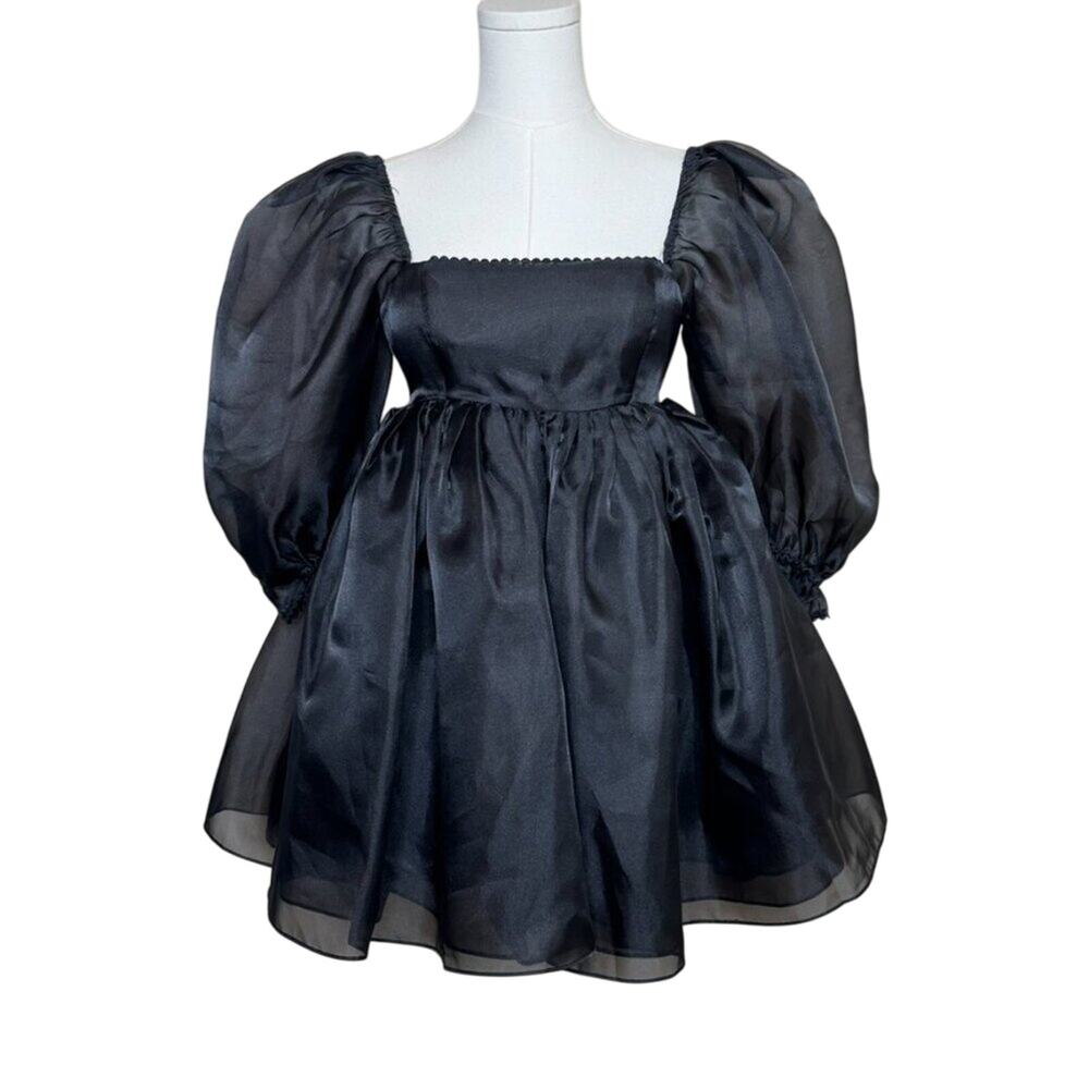 Selkie The Caviar Puff Dress – Black – XS - Picture 11 of 13